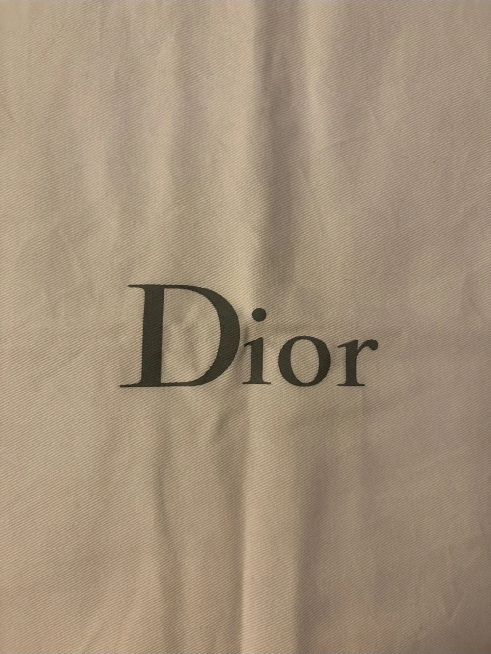 Dior Cream Canvas Drawstring Dust Sack Large 21x21
